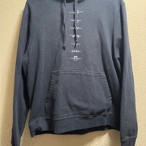 Men's Black Hoodie with Graphic Design